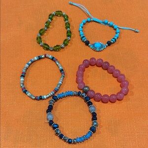 Fashion Jewelry Colorful Beaded Bracelets Set